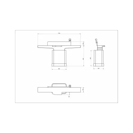 HOLZPROFI MAKER- ZF200 HELI - Dégauchisseuse d'Atelier avec Arbre Hélicoïdal - Largeur de dégau. 200 mm - 2200 W