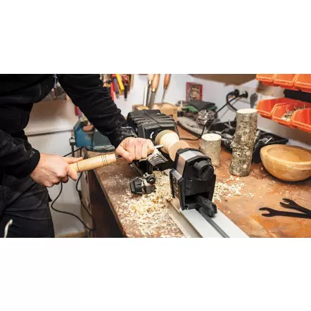 SCHEPPACH - DM600VARIO - Tour à bois d'Etabli avec Variateur Electronique - 550 W - Entre-Pointes 600 mm