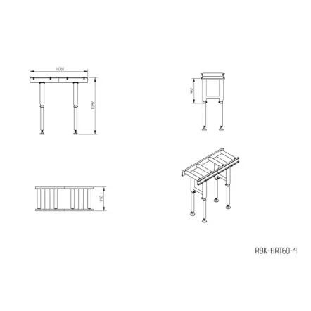 METALPROFI - RBK-HRT60-4 - Convoyeur à rouleaux fixes