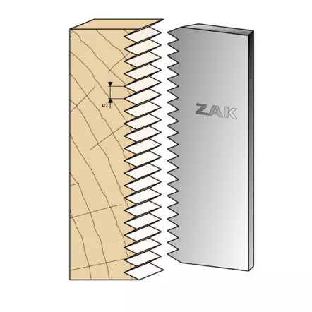 ZAK - Jeu de 2 Fers pour Porte-Outils Hauteur 100 mm - Profil Assemblage denture 5 mm