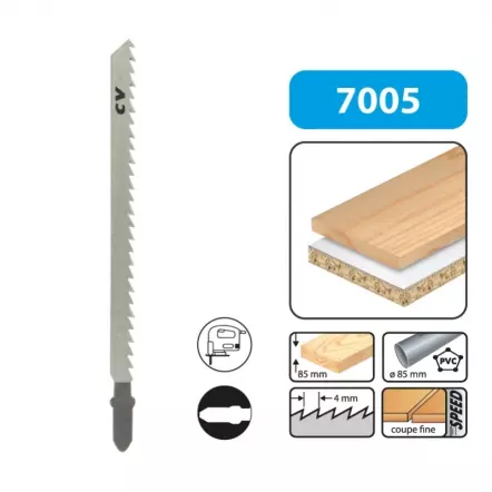 Lames de scie sauteuse (longueur : 110 mm / pas : 4 mm)