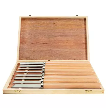 Coffret 8 outils de tournage 300 mm en acier rapide
