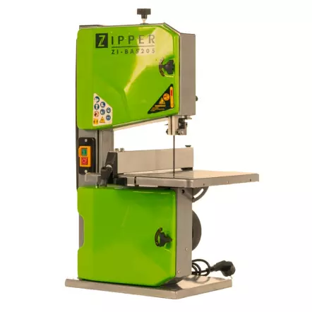 ZIPPER - ZI-BAS205 - Scie à Ruban - Hauteur 80 mm - Table 302 x 304 mm 220V-240V 50 Hz 250W