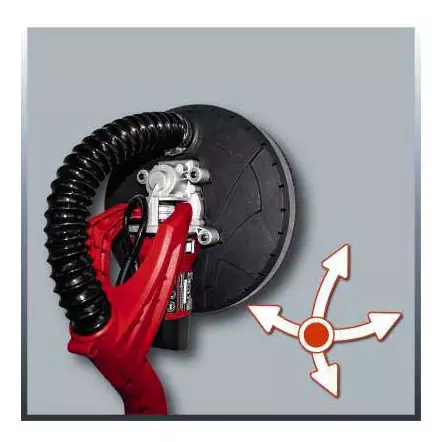 EINHELL - TC-DW 225 - Ponceuse Murale Girafe - Diamètre 225 mm - 230 V - Avec 6 Disques de ponçage