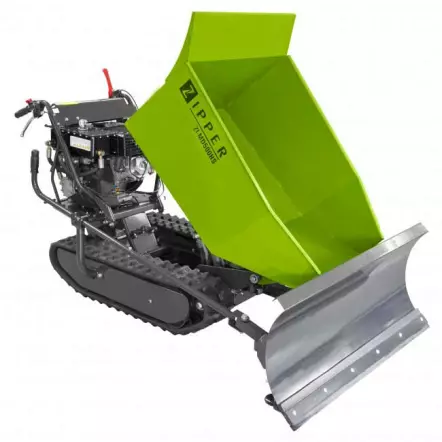 ZIPPER - ZI-MD500HST - Mini-Dumper Thermique à Chenilles avec Lame - Moteur 6800 W - 3 Vitesses