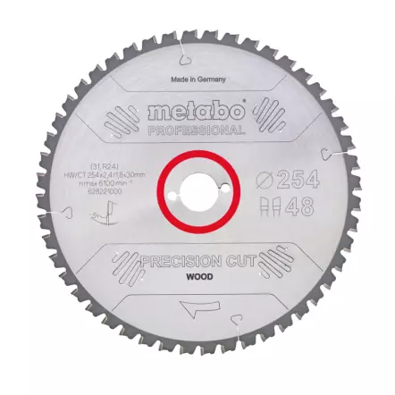 METABO - Lame de scie « power cut wood - professional », 315x30 Z48 (denture) WZ 0°