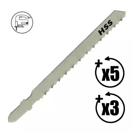 LEMAN - Lames de scie sauteuse (longueur : 75 mm / pas : 3 mm)