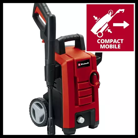 EINHELL - TC-HP 130 Nettoyeur haute pression 220-240 V | 50 Hz 1500 W 130 bar 390 L/h avec accessoires