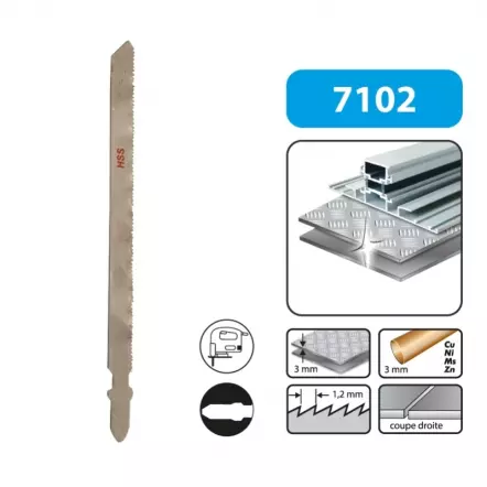 Lames de scie sauteuse (longueur : 110 mm / pas : 1,2 mm)