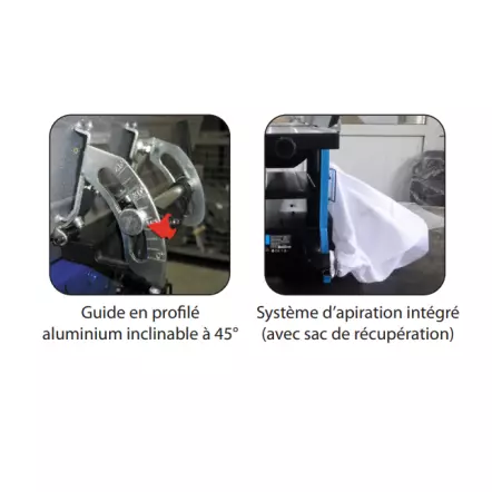 LODRA210 - Raboteuse Dégauchisseuse avec Aspiration intégrée - 1500 W - Largeur 210 mm