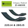 Kit de 2 Courroies de Rechange pour Dégau-Rabot ZI-HB305 - 220 mm J4 & 280 mm J5 - 1