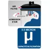 DC100 - Aspirateur Tonneau 65 L - 215 m3/h - Avec lot d'adaptateurs - 11