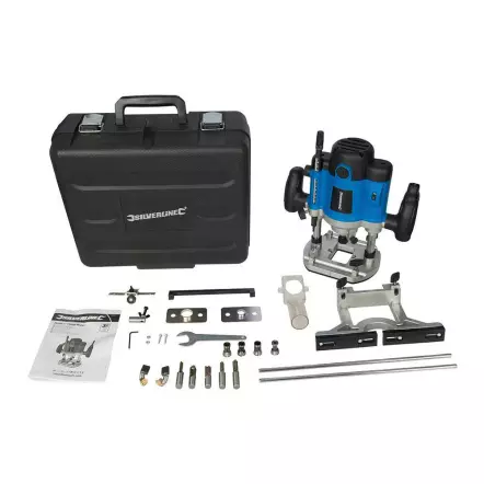 SILVERLINE - Défonceuse à vitesse variable 2050 W - 230V - Avec 5 Pinces de serrage !
