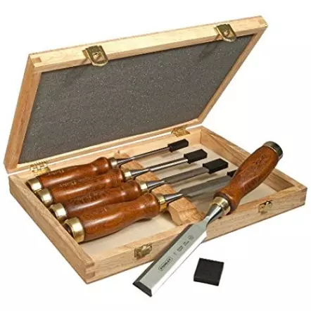 Coffret Ciseaux à bois 5 pièces 6mm, 10mm, 15mm, 20mm et 25mm