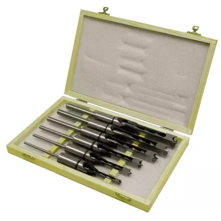 STM26B Coffret de 6 mèches et bédanes carrés ø 6-8-10-12-14 et 16 mm Q.19 mm