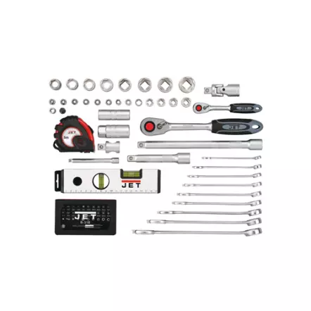 JET - Y-116B - Coffret d'outils en aluminium 116 pièces