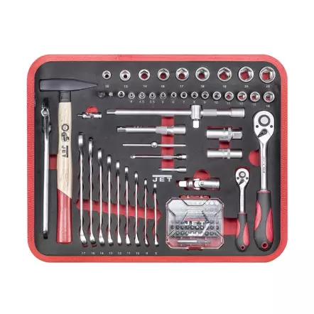 JET - Y-128 - Coffret d'outils en aluminium 128 pièces