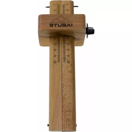 STUBAI - Trusquin double 220 mm en Bois avec graduation 150 mm