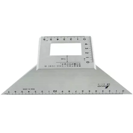 SHINWA - Equerre japonaise Trapézoïdale pour carrelets, plinthes et montants - 200 x 63 mm
