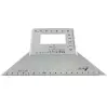SHINWA - Equerre japonaise Trapézoïdale pour carrelets, plinthes et montants - 200 x 63 mm - 1