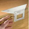 SHINWA - Equerre japonaise Trapézoïdale pour carrelets, plinthes et montants - 200 x 63 mm - 2