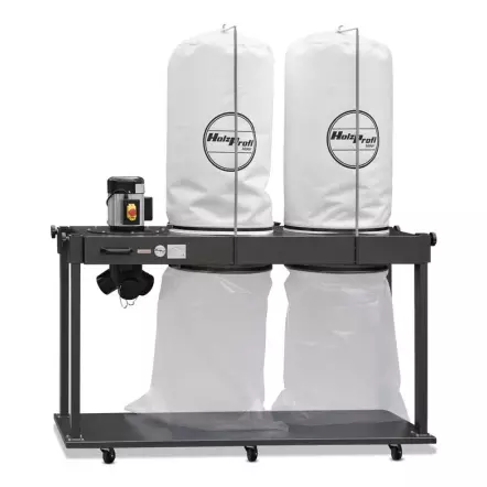 HOLZPROFI MAKER - FM300G - Aspirateur à copeaux d'Atelier 230V - 2 x 160 Litres - Débit 3900 m3/h