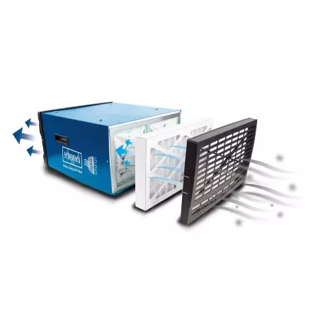 HDA14 - Système de Filtration d'air d'atelier - 3 vitesses - Débit max 740 m³/h