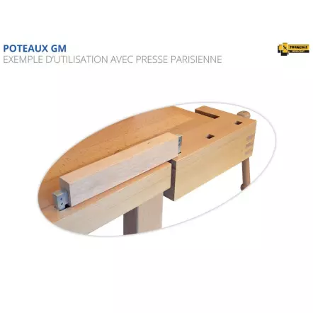 ÉTABLIS FRANÇOIS - PM Paire de Poteaux de serrage Petit modèle ø15 mm - acier galvanisé