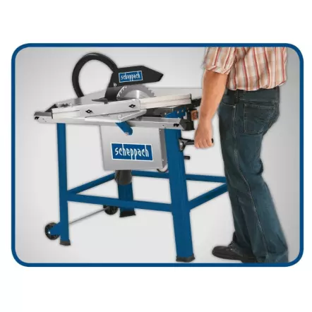 SCHEPPACH - TS310 Scie circulaire - 230V 2200 W - avec chariot, rallonges AR et 2 lames Ø 315mm 24 et 48 dents (coupe max. 83 mm)