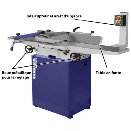 CORMAK - MB150 - Dégauchisseuse d'atelier - Largeur de passage 152 mm / 1500 W - 230 V
