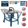 SCHEPPACH - TS310 Scie circulaire - 230V 2200 W - avec chariot, rallonges AR et 2 lames Ø 315mm 24 et 48 dents (coupe max. 83 mm) - 4