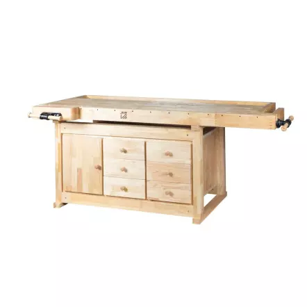 HOLZMANN - WB210C - Établi de menuisier d'une longueur de 2100 mm avec tiroirs