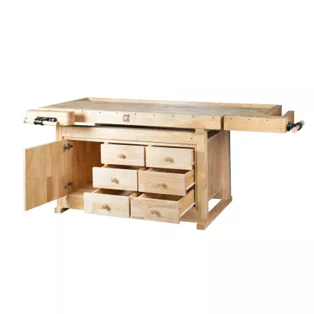 HOLZMANN - WB210C - Établi de menuisier d'une longueur de 2100 mm avec tiroirs