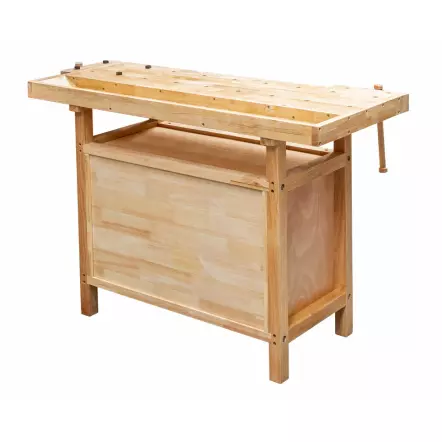 HOLZMANN - WB138C - Établi en bois massif longueur de 1380 mm avec 3 tiroirs