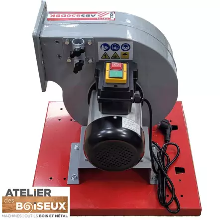 ABS850DBK - Aspirateur pour Tour à Bois 850 m3/heure - 56 Litres - 230 V