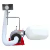 ABS850DBK - Aspirateur pour Tour à Bois 850 m3/heure - 56 Litres - 230 V - 7