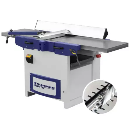 PT410QS - Dégauchisseuse-Raboteuse Professionnelle avec arbre hélicoïdal 400 V / 3000 W / 410 mm