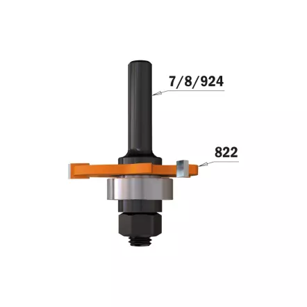 CMT - Arbre porte-fraises sans roulement, série longue pour fraises disque 822 S = 8 mm L = 86 mm