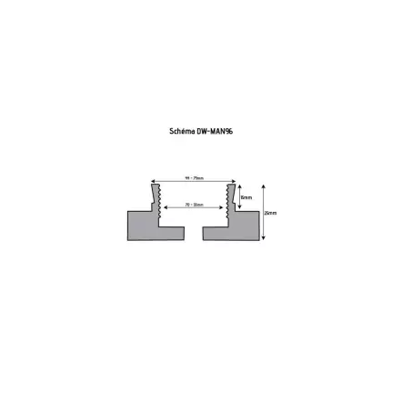 HOLZPROFI - DW-MAN96 - Mandrin 4 mors Ø96 mm avec queue de cochon