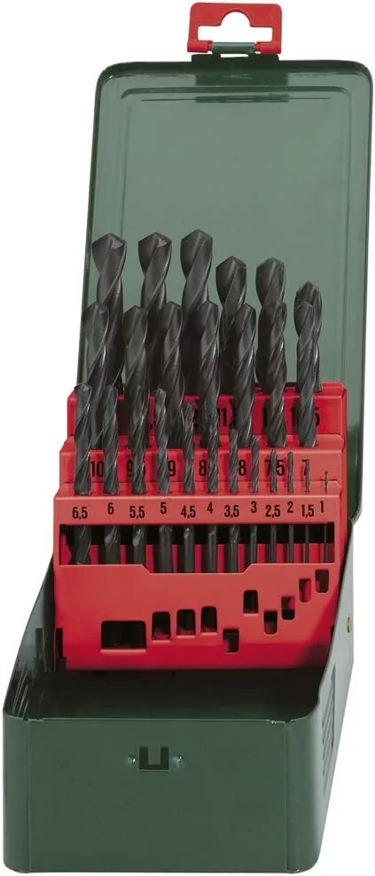 S&R Forets à Métaux HSS Titane 1,5-6,5 Mm Set 13 Pièces - Qualité Professionnelle DIN 338