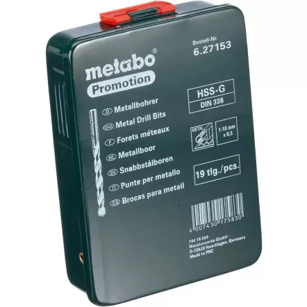 METABO - 627153000 Coffret de 19 forets HSS-G SP