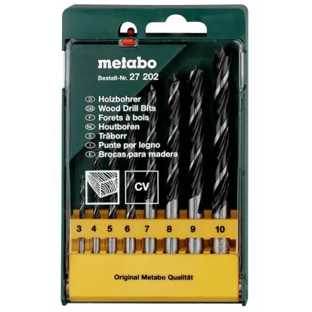 METABO - 627202000 Coffret de 8 mèches à bois
