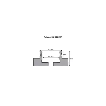 HOLZPROFI - DW-MAN140 - Mandrin 4 mors Ø 140 mm avec queue de cochon
