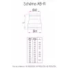 Manchon de réduction Ø entrée 100 mm intérieur / Ø sortie 80 mm extérieur - 2