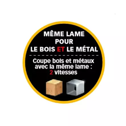 ENERGYBAND-80WM - Scie à Ruban Bois et Métal - Hauteur de coupe 80 mm - 710 W - Fournie avec 2 lames