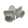 HOLZPROFI - Tuyau de bifurcation avec tirette d’obturation Ø départ 150 mm / Ø sortie 150/120 mm - 1