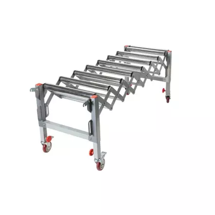 HOLZMANN - RB9A - Convoyeur à rouleaux extensible 500 à 1400 mm - Largeur 500 mm - Charge 130 Kg