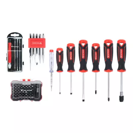 TOOL FRANCE - TFCO-136P Coffret en aluminium de 136 outils de qualité pour le bricolage