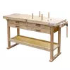 WB162L - Établi Bois massif - 1640 mm - 4 Tiroirs - Charge 150 Kg - 1