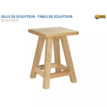 ETABLIS FRANÇOIS - SCULPT600 - Selle de Sculpteur hêtre massif - 600 x 600 mm